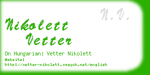 nikolett vetter business card